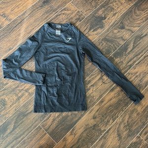 Gymshark Vital Seamless Long Sleeve T-Shirt - Black Marl